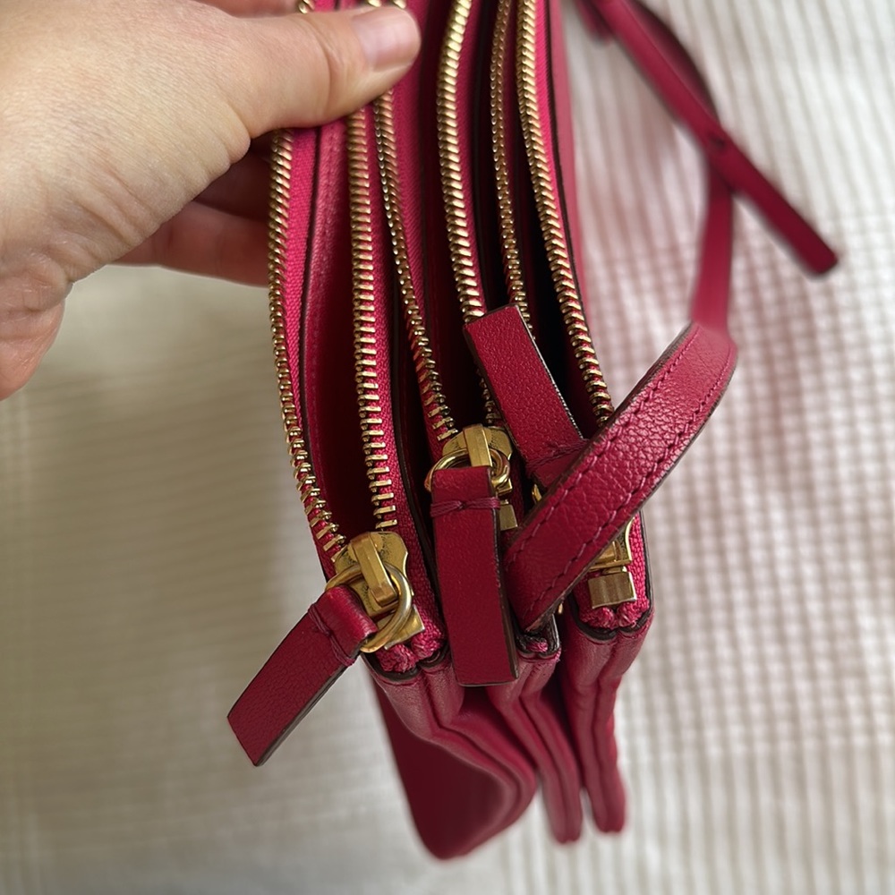 Celine trio large fushia dark pink shoulder bag - Picture 16 of 16